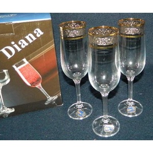 Набор бокалов для шампанского DIANA декор. 6шт. 180 мл Арт.7094 - фото