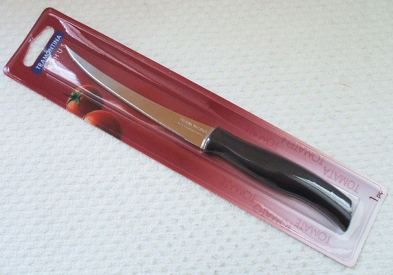 Нож металлический для овощей с пластмассовой ручкой 21,3/12,6 см  Арт. 46142