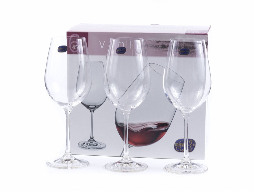 Набор бокалов для вина стеклянных ''viola'' 6 шт. 450 мл  Арт.47264 - фото