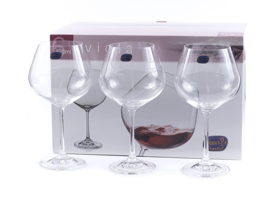 Набор бокалов для вина стеклянных ''viola'' 6 шт. 570 мл Арт.47265
