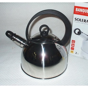 Чайник металлический со свистком и пластмассовой ручкой ''Solera'' 2 л Арт. 40348