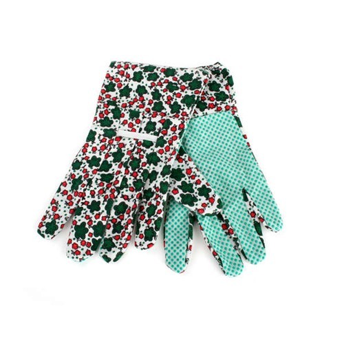 Перчатки текстильные с противоскользящими точками для садовых работ женские 1 пара 23*11 см Арт. 55119 - фото