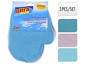 Набор рукавиц для уборки текстильных (микрофибра) 3 шт. 20*18 см  Арт. 60521