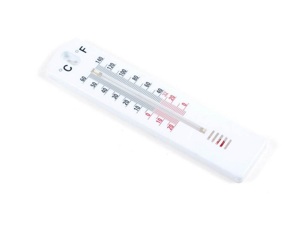 Термометр бытовой в пластмассовом корпусе от -20°C до +60°C 20*4,5 см  Арт. 64583