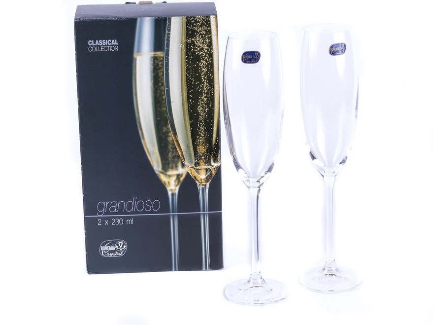 Набор бокалов для шампанского GRANDIOSO - 2 шт. 230 мл Арт.65567 - фото