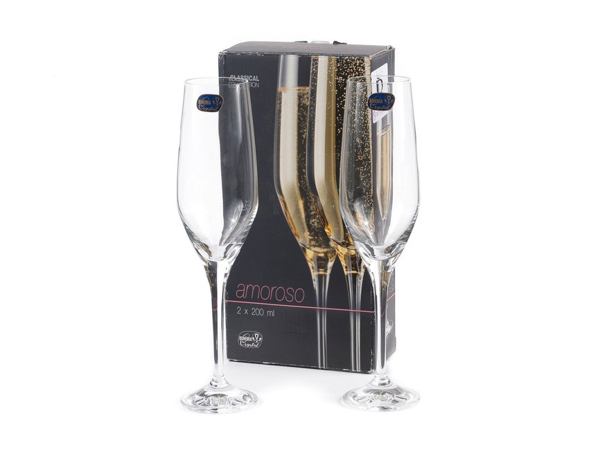 Набор бокалов AMOROSO для шампанского 2 шт. 200 мл Арт.65572 - фото