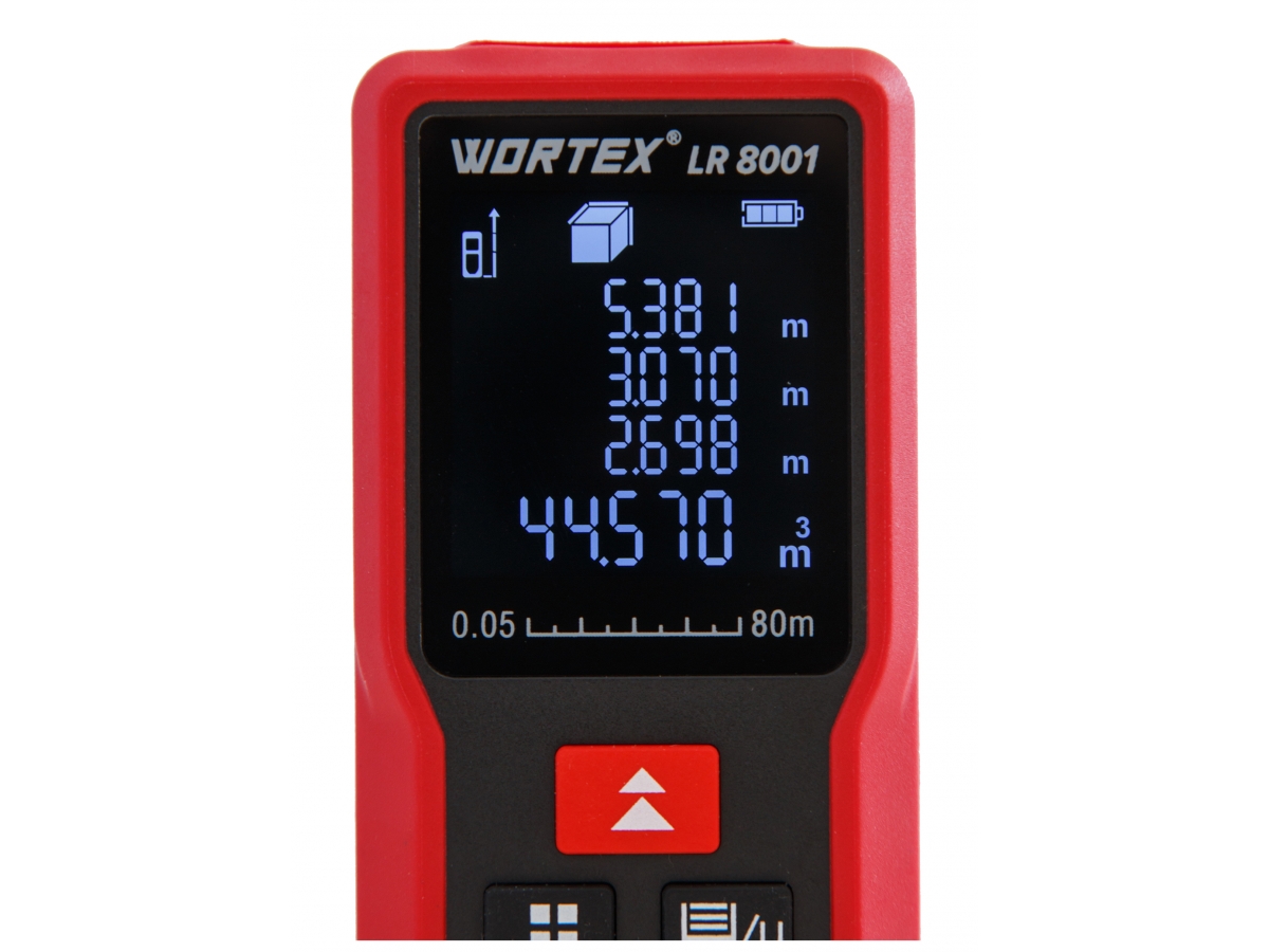 Дальномер лазерный WORTEX LR 8001 в кор. (0.05 - 80 м, +/- 2 мм/м,) Арт.LR8001002723