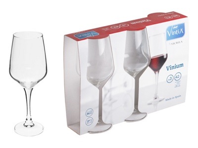 Набор бокалов для вина, 3 шт., 420 мл, 225х85.5 мм, серия Vinium, VINTIA (V054640)