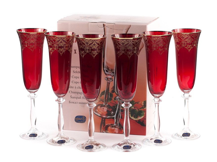 Набор бокалов для шампанского 6 шт. ANGELA - 190 мл Арт.72400 - фото