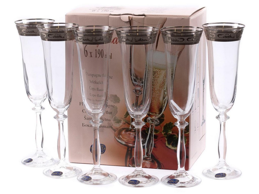Набор бокалов для шампанского ANGELA  6шт. 190 мл Арт.72416 - фото