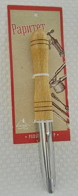 Скребок для очистки овощей металлический с деревянной ручкой 19 см Арт. 72772 - фото