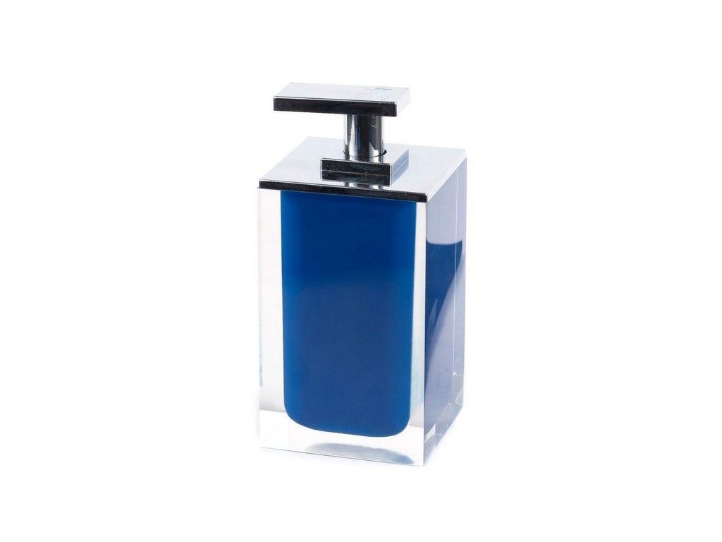 Дозатор для жидкого мыла полирезин ''Colours Blue'' 7*7*14 см Арт. 80240 - фото