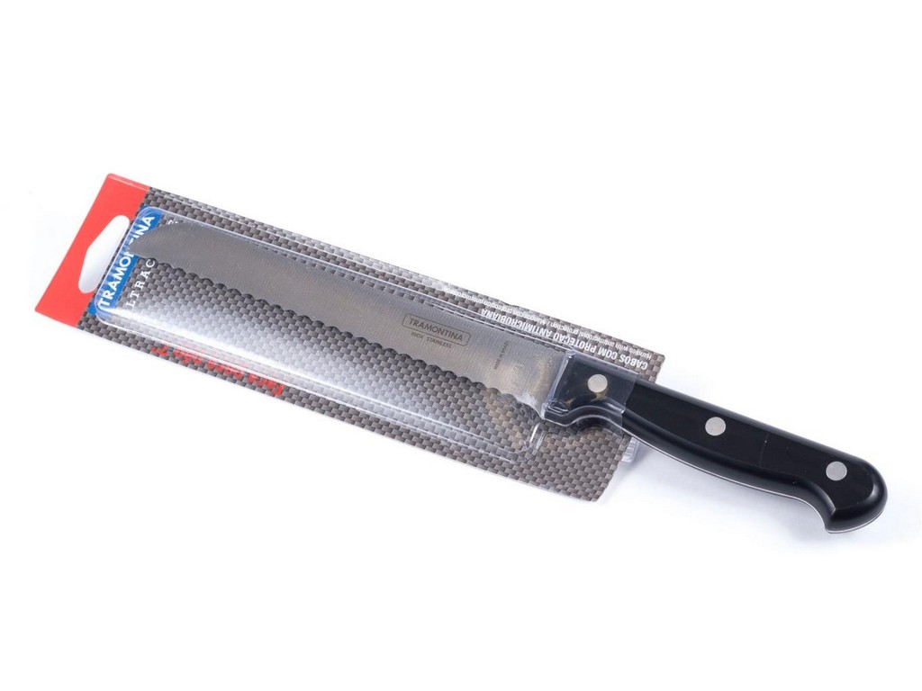 Нож металлический для хлеба ''Ultracorte'' с пластмассовой ручкой 30/18 см  Арт. 80477 - фото
