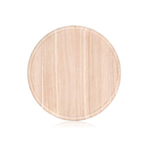 Доска разделочная деревянная круглая 26 см  Арт.81275 - фото