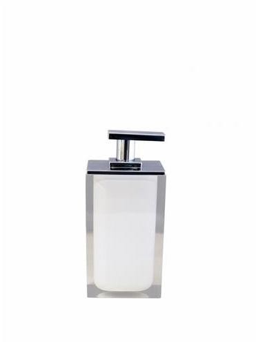 Дозатор для жидкого мыла полирезин ''colours white'' 7*7*14 см Арт.81626