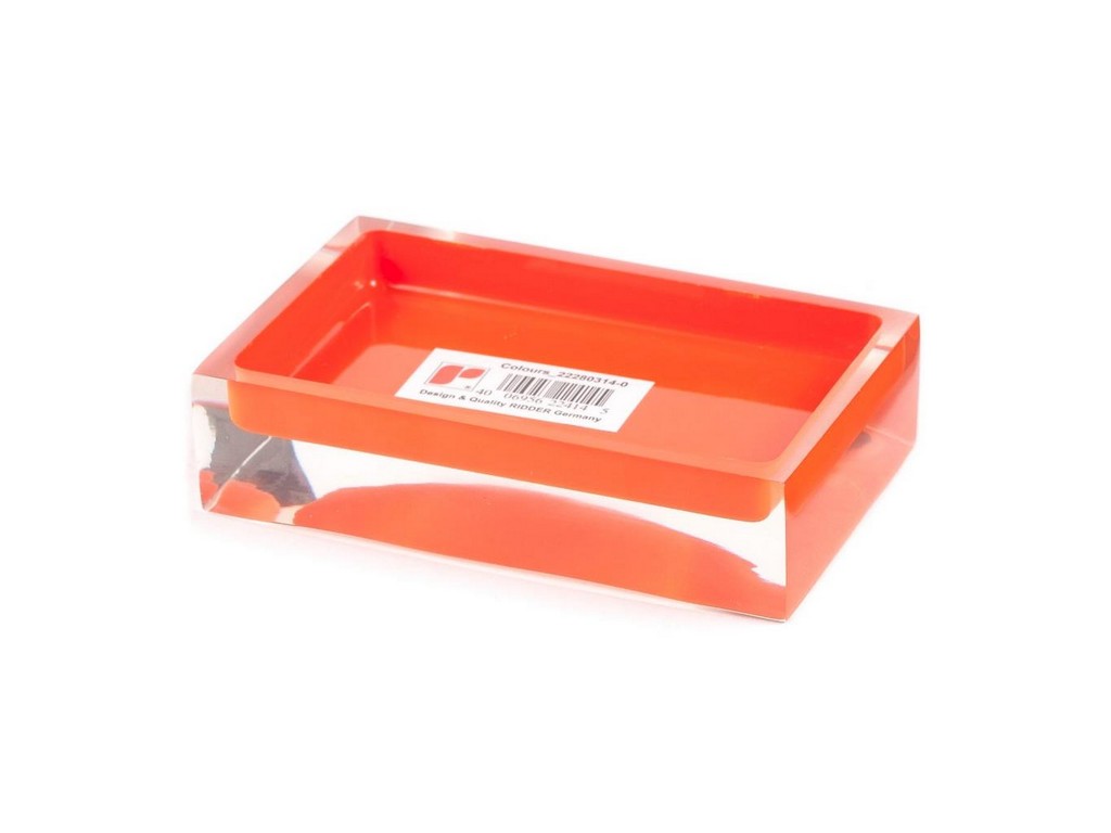 Подставка для мыла полирезин ''Colours Orange'' 11*7*3 см  Арт.81659