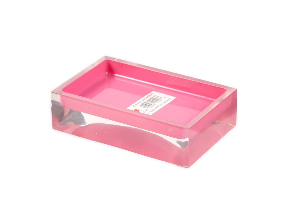 Подставка для мыла полирезин ''colours pink'' 11*7*3 см Арт.81660 - фото