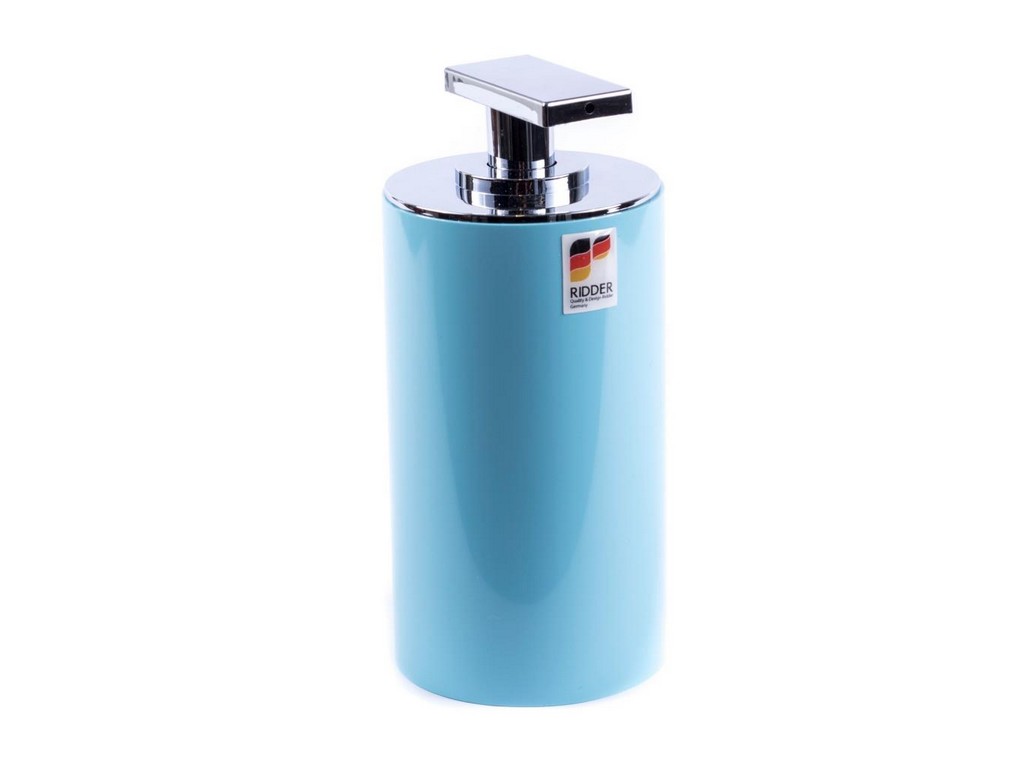 Дозатор для жидкого мыла полирезин ''paris bright blue'' 7*7*15,5 см Арт.82070 - фото