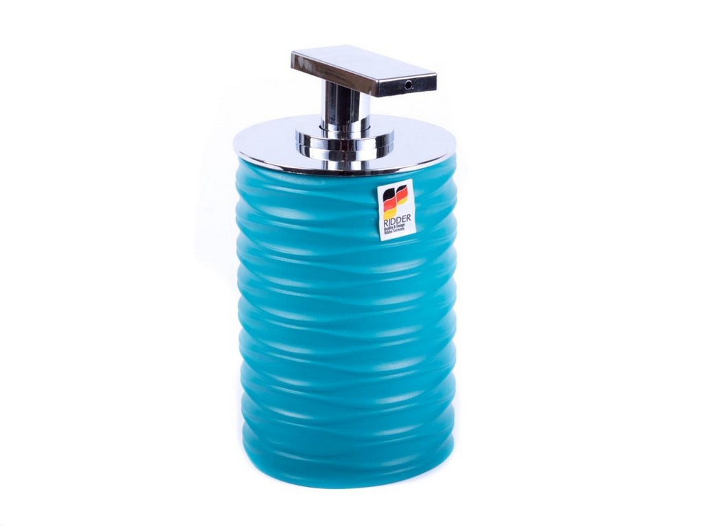 Дозатор для жидкого мыла полирезин ''swing turquoise'' 7,5*7,5*14 см Арт.82073 - фото