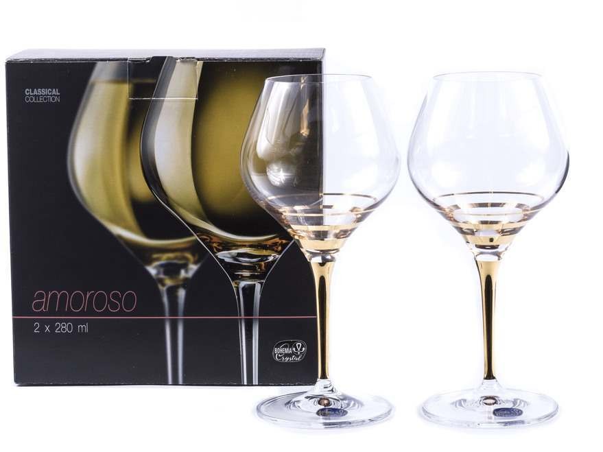 Набор бокалов для вина Amoroso декор. 2 шт. 280 мл  Арт.82160 - фото
