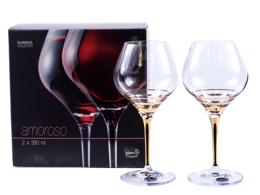Набор бокалов для вина Amoroso декор. 2 шт. 350 мл  Арт.82161