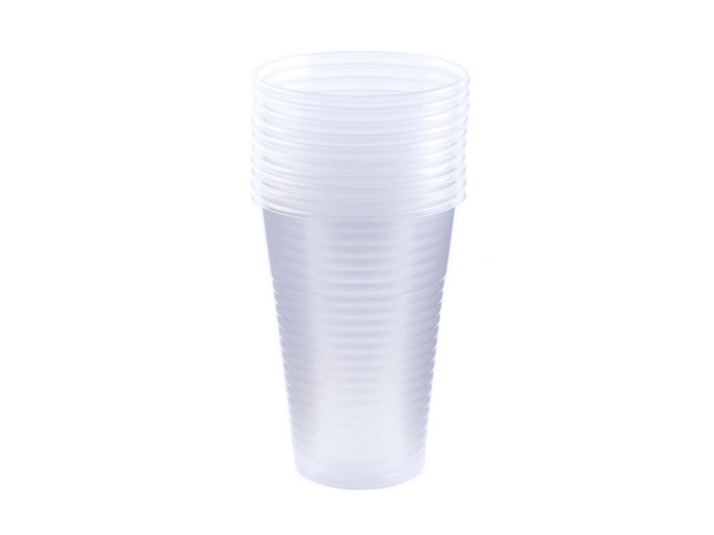Набор стаканов одноразовых пластмассовых 10 шт. 200 мл  Арт.82896 - фото