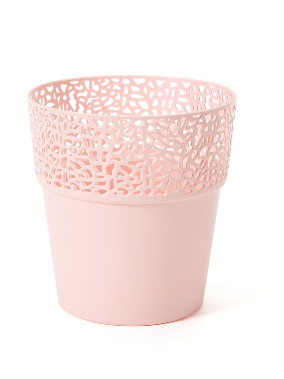 Кашпо пластмассовое ''rosa'' розовое 11,5 см  Арт.83475