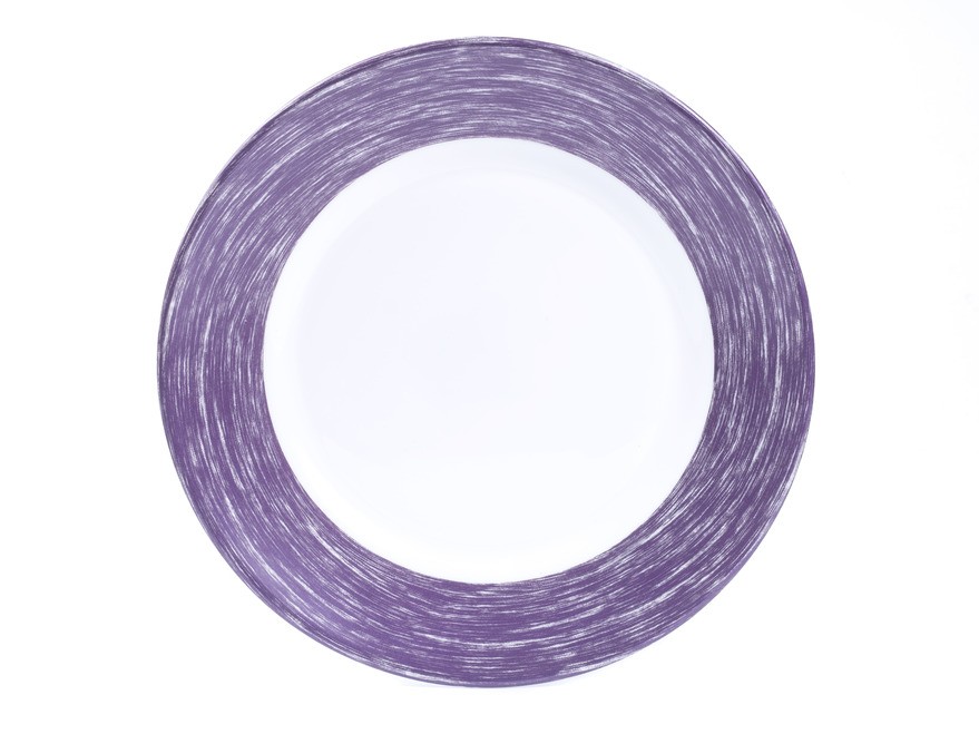 Тарелка мелкая стеклокерамическая ''brush purple'' 23,5 см (арт. L0770, код 165612) Арт.83939 - фото
