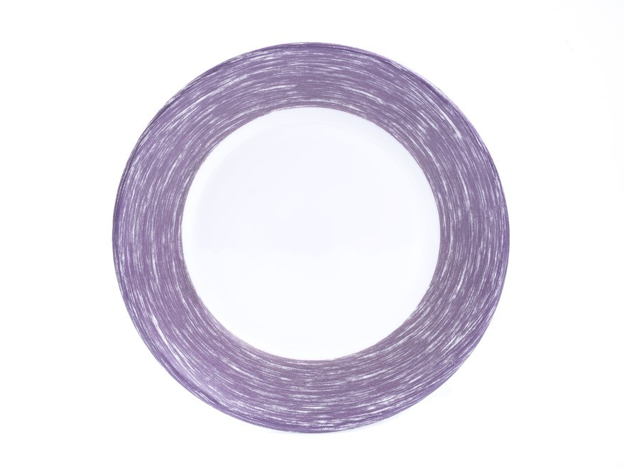 Тарелка мелкая стеклокерамическая ''brush purple'' 25,2 см Арт.83940