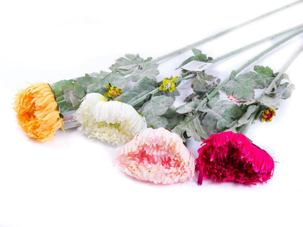 Цветок искусственный ''хризантема'' 76 см в ассортименте  Арт.84271 - фото