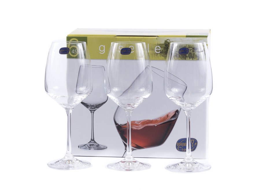 Набор бокалов для вина стеклянных ''giselle'' 6 шт. 455 мл Арт.84802 - фото