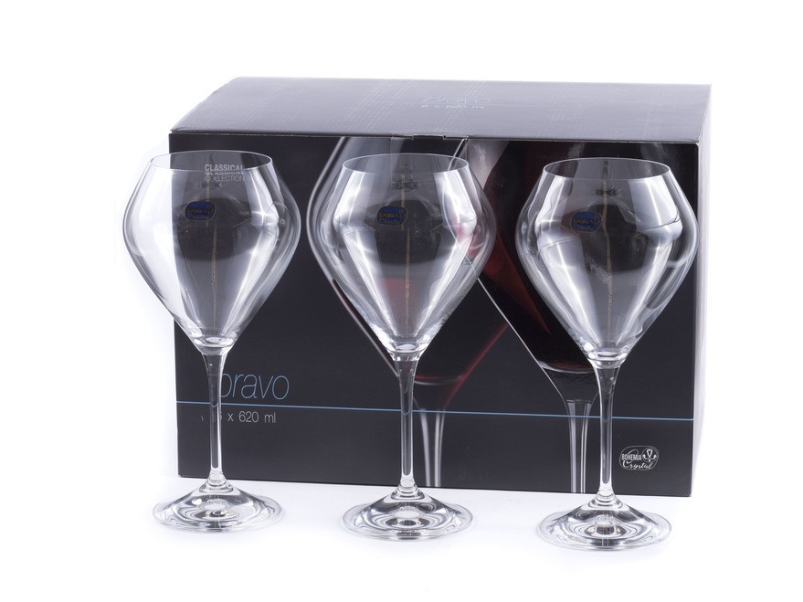 Набор бокалов для вина стеклянных ''bravo'' 6 шт. 620 мл Арт.84806 - фото