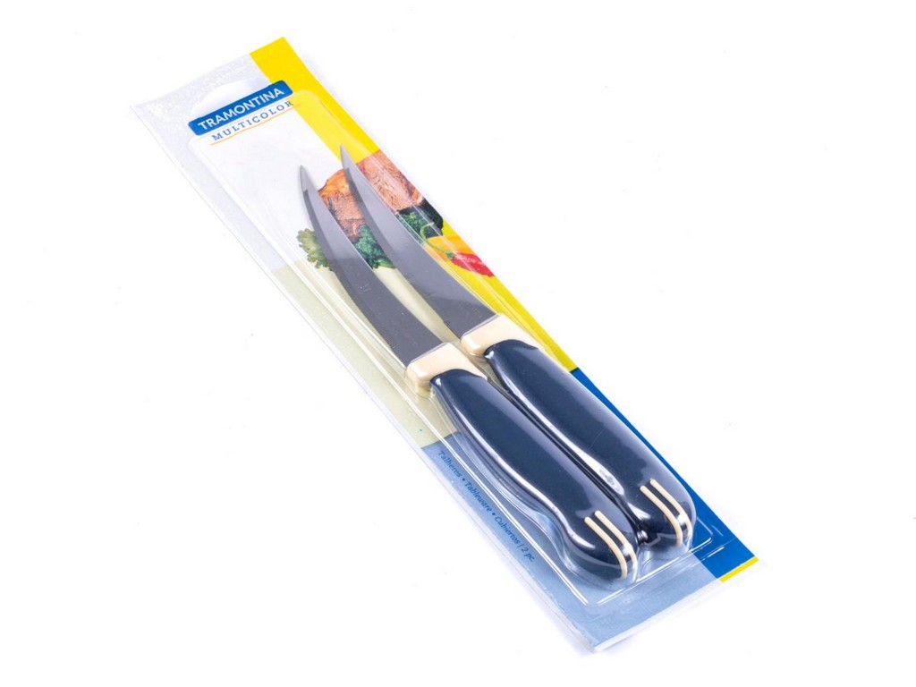 Набор ножей металлических для овощей ''multicolor'' 2 шт. С пластмассовыми ручками 10,1/20,8 см Арт.84871 - фото