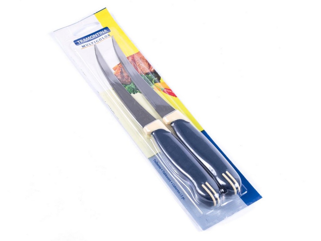 Набор ножей металлических для овощей ''multicolor'' 2 шт. С пластмассовыми ручками 12,2/23 см  Арт.84872 - фото