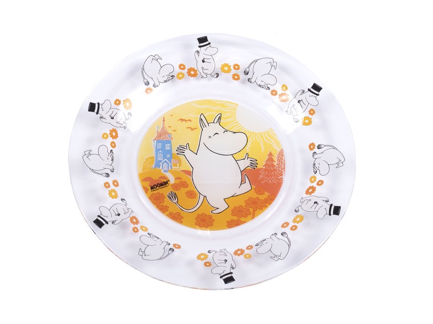 Тарелка десертная стеклянная ''муми-тролли'' 19,6 см Арт.85455 - фото