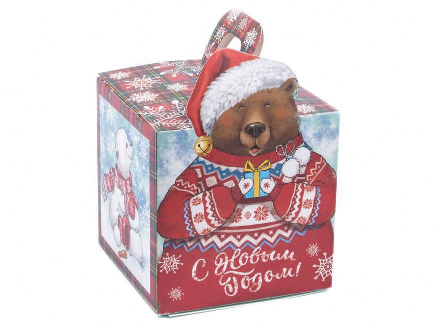 Коробка для новогоднего подарка картонная в виде конфеты ''снежинки - повод для радости'' 15*15*15 см (арт. 25246974, код 742471) Арт.85734