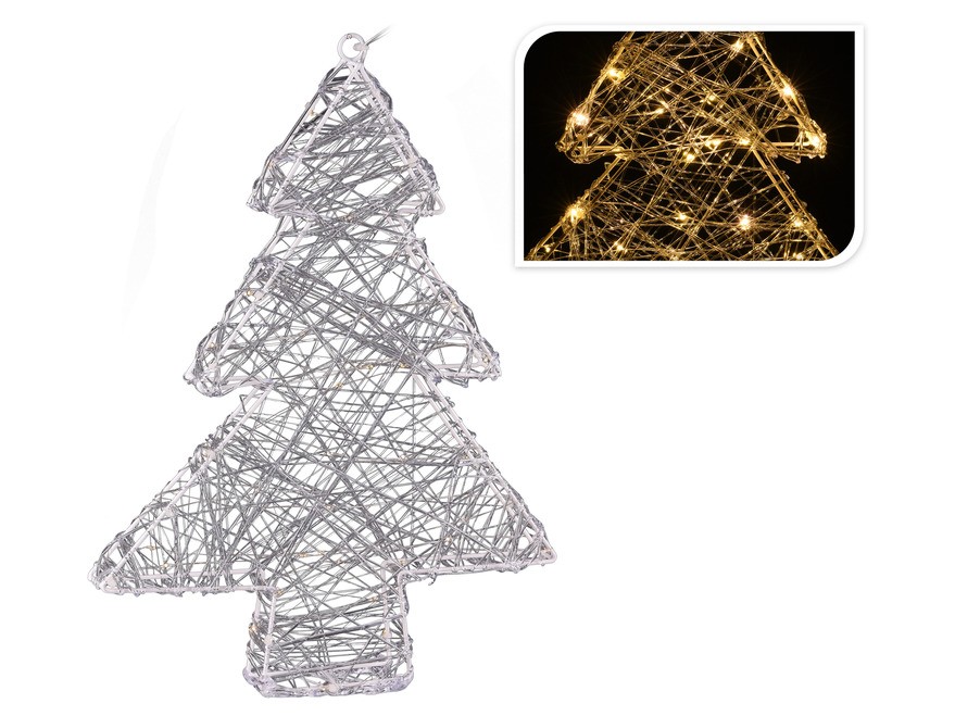 Украшение новогоднее светящееся ''елка'' 40 см 40 лампочек (арт. Ax8106510, код 613117) (работает от батареек) Арт.86429