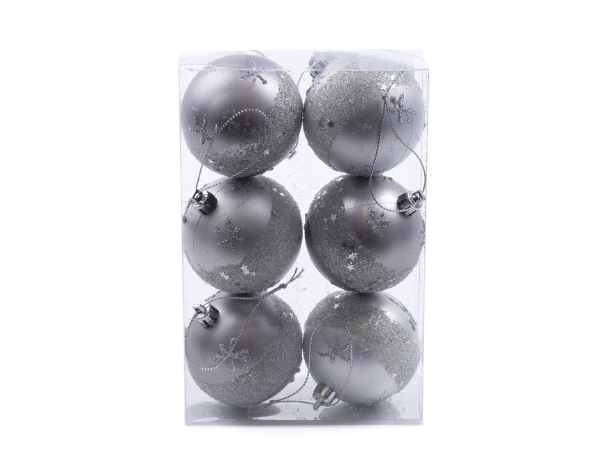 Набор шаров елочных пластмассовых 6 шт. 6 см (арт.25230827, код 371834), Арт.86766