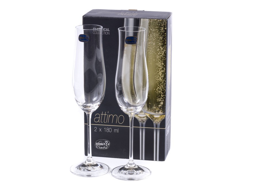 Набор бокалов для шампанского стеклянных ''Attimo'' 2 шт. 180 мл Арт.87409