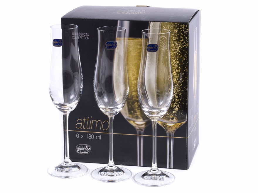 Набор бокалов для шампанского стеклянных ''attimo'' 6 шт. 180 мл  Арт.87413