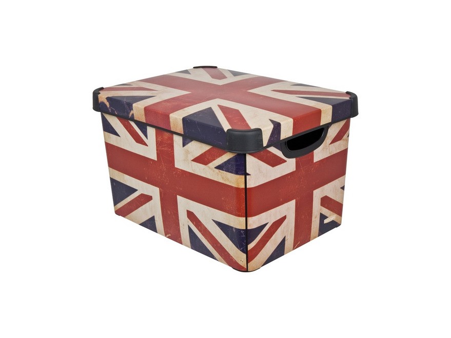 Коробка пластмассовая ''british flag'' l 39*29*23 см   Арт.87639 - фото