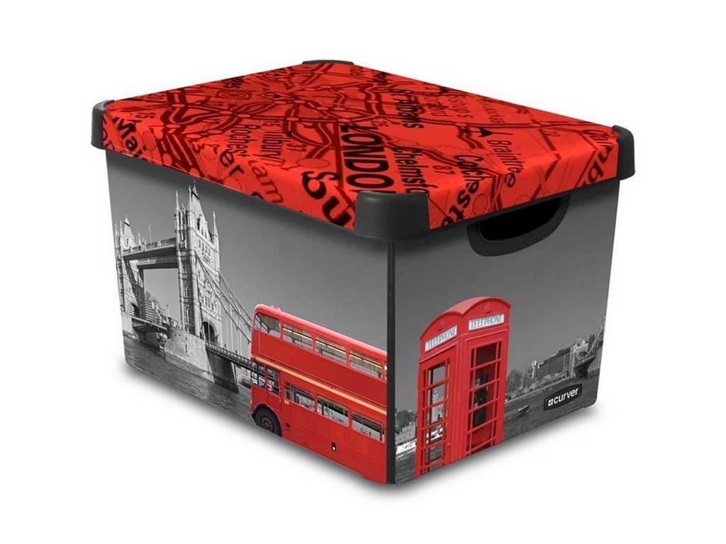 Коробка пластмассовая ''london'' l 39*29*23 см   Арт.87641 - фото