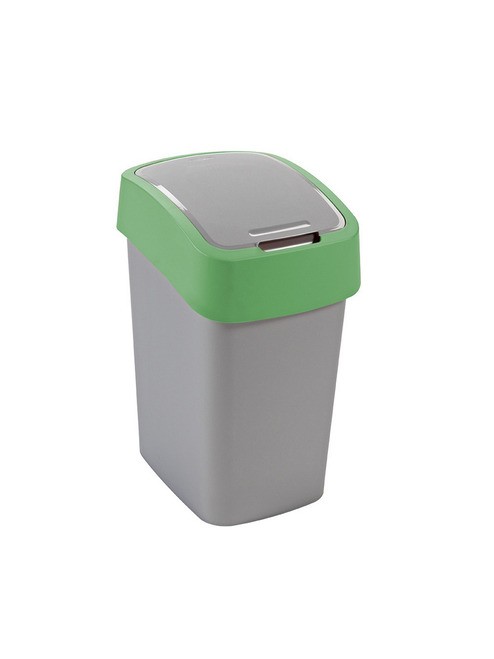 Ведро для мусора пластмассовое с откидной крышкой ''flip bin'' 10 л  Арт.88353 - фото