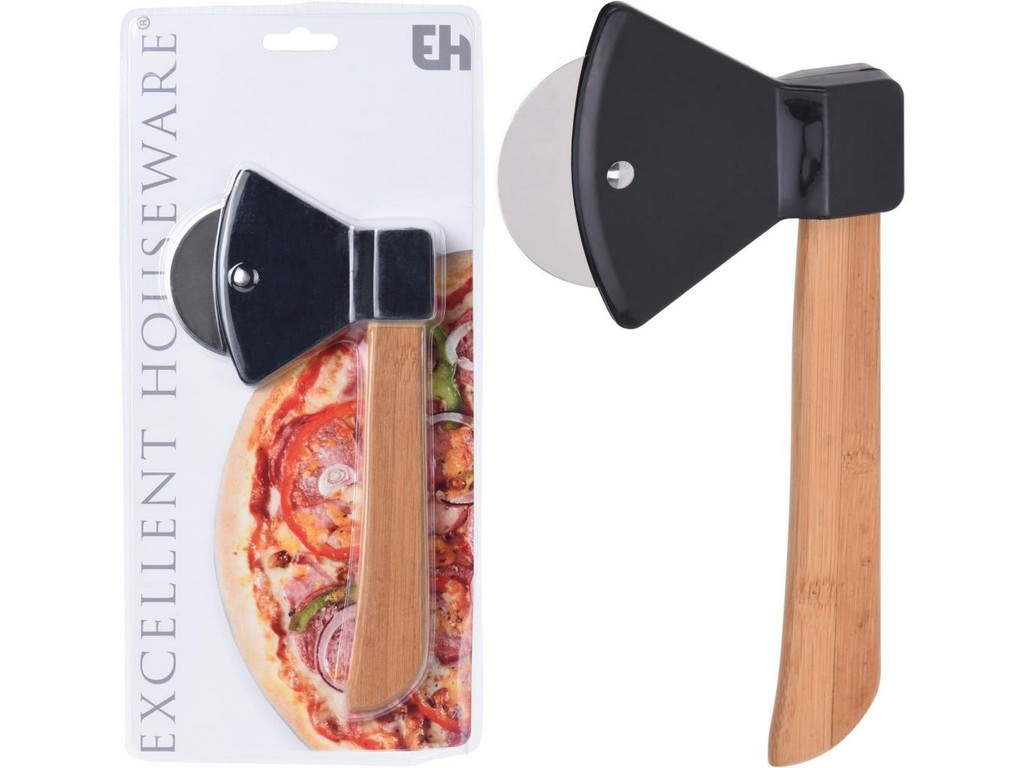 Нож для пиццы металлический ''топор'' с деревянной ручкой  Арт.88523