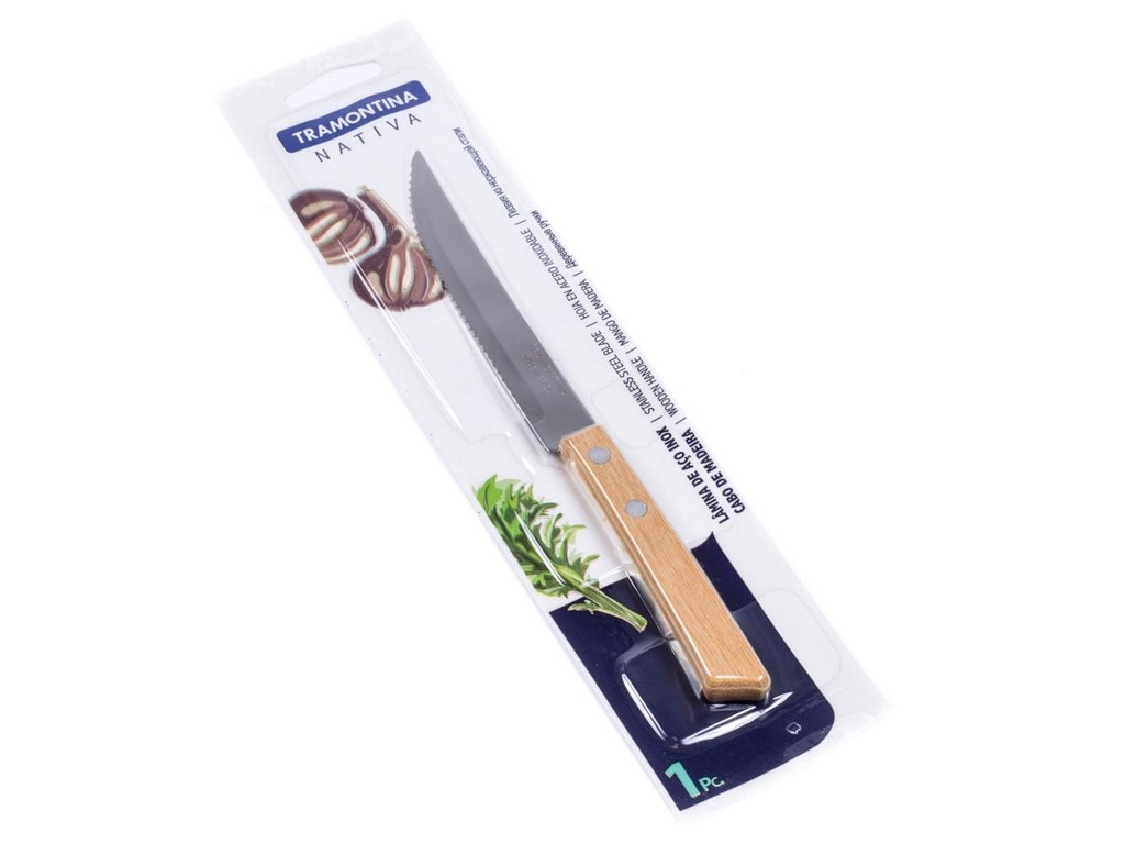 Нож металлический ''nativa'' 21 см с деревянной ручкой (арт. 22941105) Арт.88601 - фото