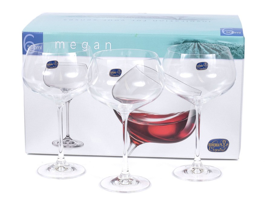 Набор бокалов для вина стеклянных ''megan'' 6 шт. 500 мл  Арт.89854 - фото