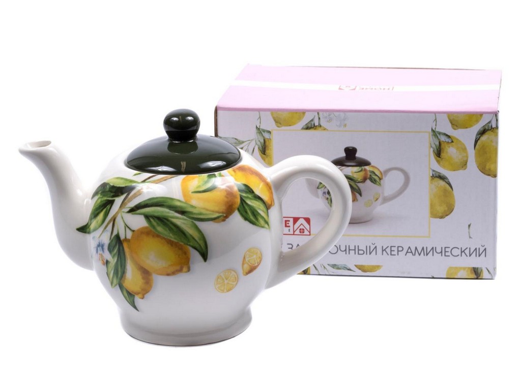 Чайник заварочный керамический ''лимоны'' 650 мл (арт. Hc718r-q51, код 181711) Арт.89915