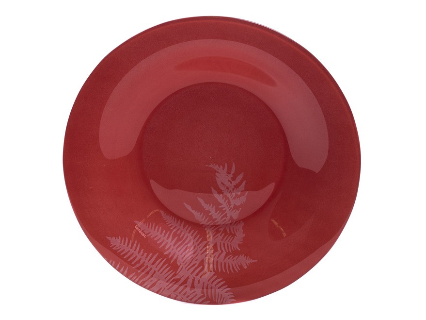 Тарелка глубокая стеклянная ''filicaria rouge'' 21,5 см (арт. P3059, код 194513) Арт.90130 - фото