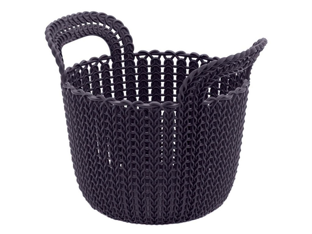 Корзина пластмассовая ''knit'' круглая xs 3 л/23*19*19 см (арт. 230118, код 971057) Арт.90185