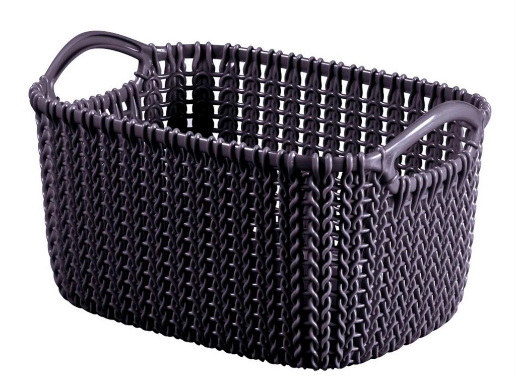 Корзина пластмассовая ''knit'' прямоугольная xs 3 л/25*18*14 см (арт. 230120, код 975154) Арт.90209 - фото